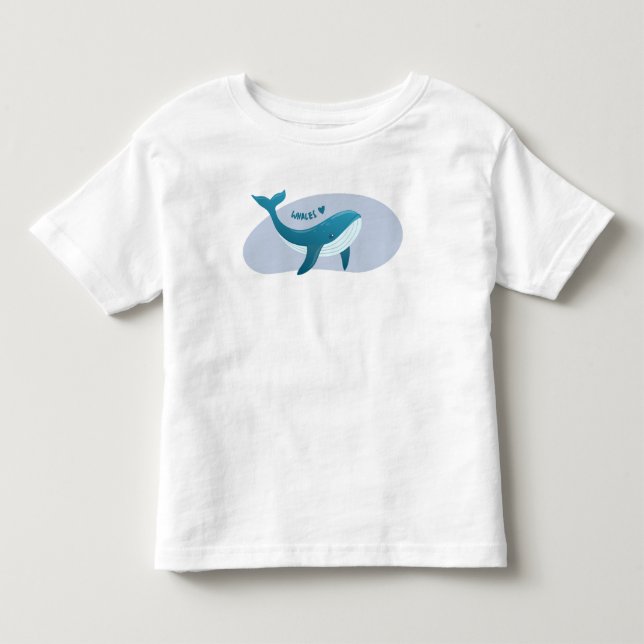 T-shirt Pour Les Tous Petits Baleine mignonne (Devant)