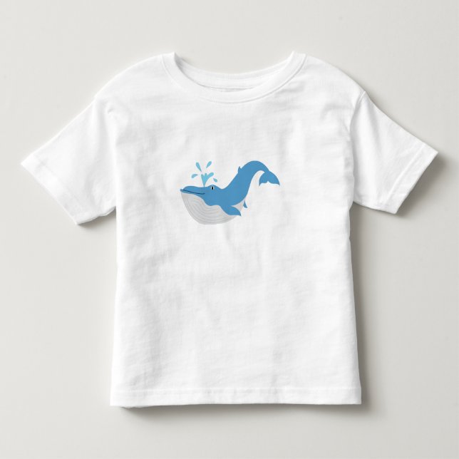 T-shirt Pour Les Tous Petits Baleine océan bleu profond (Devant)