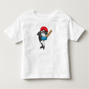 T-shirt Pour Les Tous Petits Baleine tueuse au cricket avec chauve-souris de cr