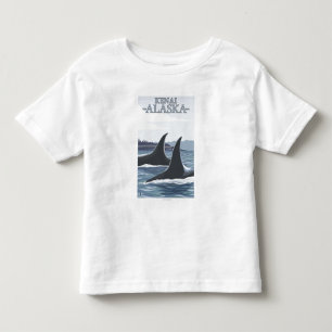 T-shirt Pour Les Tous Petits Baleines #1 - Kenai, Alaska d'orque