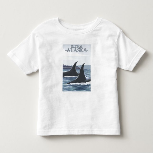 T-shirt Pour Les Tous Petits Baleines #1 - Sitka, Alaska d'orque (Devant)