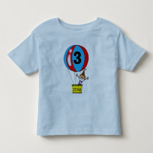 T-shirt Pour Les Tous Petits Balle à air chaud 3e anniversaire