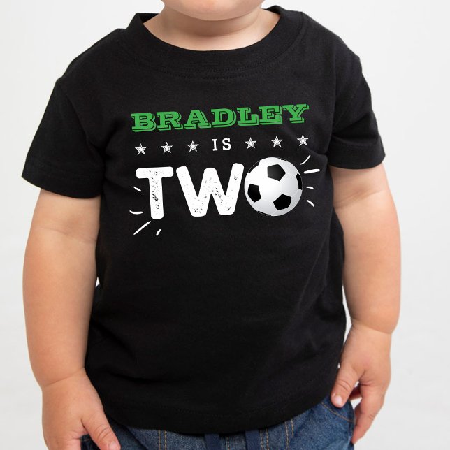T-shirt Pour Les Tous Petits Balle de soccer étoile 2e anniversaire (Créateur téléchargé)
