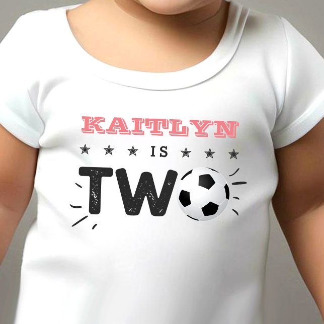 T-shirt Pour Les Tous Petits Balle de soccer étoile 2e anniversaire (Créateur téléchargé)