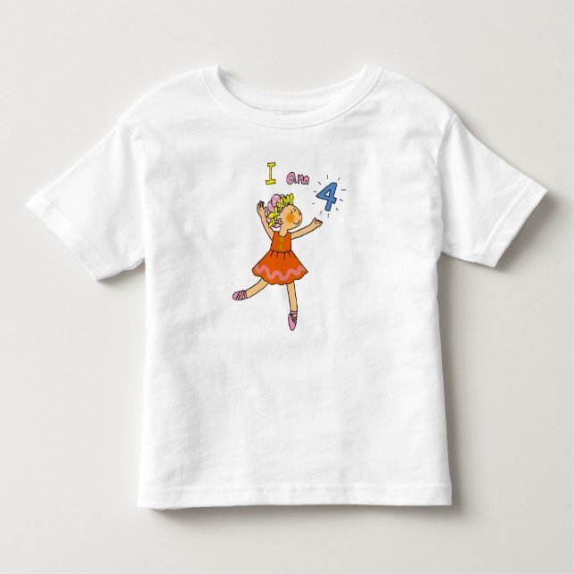 T-shirt Pour Les Tous Petits Ballerina de 4 ans (Devant)