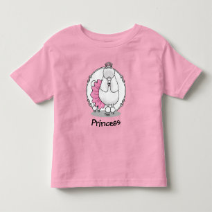 T-shirt Pour Les Tous Petits Ballerina Princess Poodle Dog (blanc)