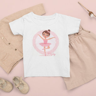 T-shirt Pour Les Tous Petits Ballerina rose personnalisée