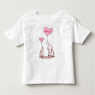 T-shirt Pour Les Tous Petits Ballons mignons de prise de bébé d'éléphant