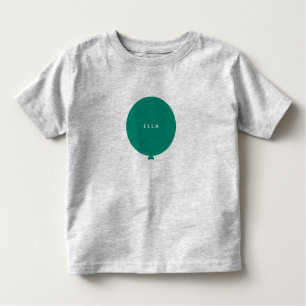 T-shirt Pour Les Tous Petits Balloon moderne Nom Unisex Scandinave Vert
