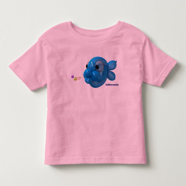 T-shirt Pour Les Tous Petits Balloonimals bouillonne les poissons ! (Devant)