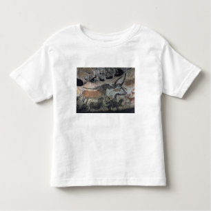 T-shirt Pour Les Tous Petits Basculez la peinture d'un taureau et des chevaux,