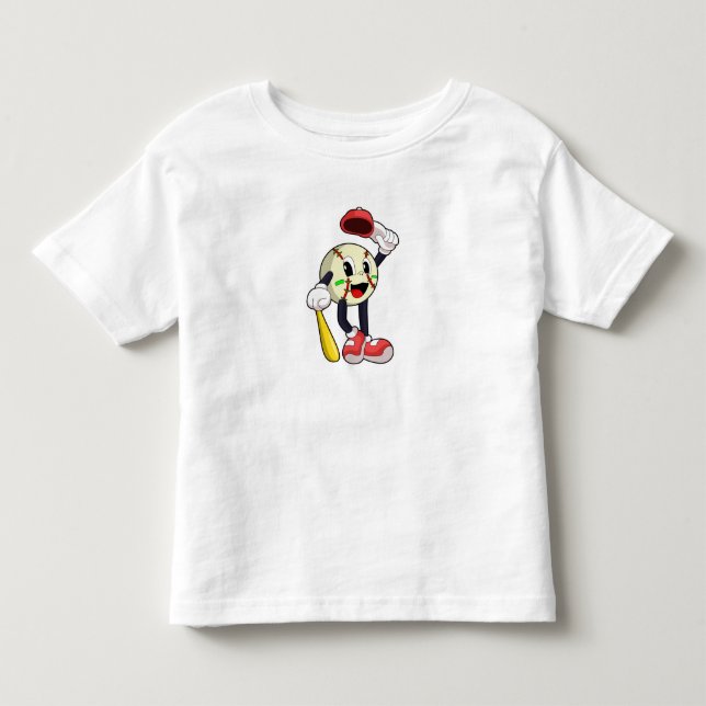 T-shirt Pour Les Tous Petits Baseball avec batte de baseball (Devant)