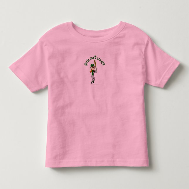 T-shirt Pour Les Tous Petits Baseball vert clair (Devant)