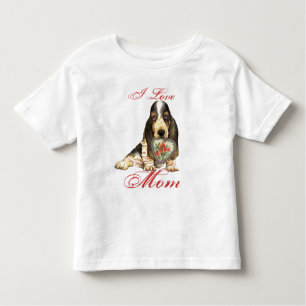 T-shirt Pour Les Tous Petits Basset Hound Heart Maman