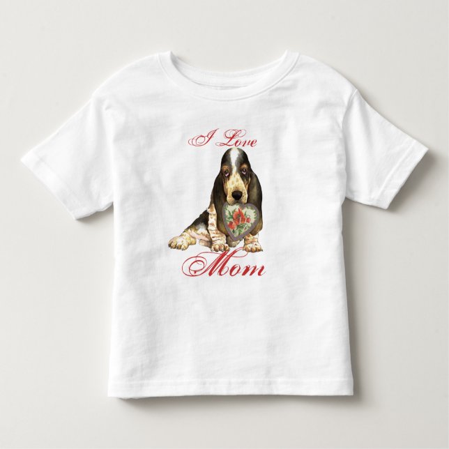 T-shirt Pour Les Tous Petits Basset Hound Heart Maman (Devant)