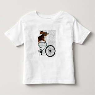 T-shirt Pour Les Tous Petits Basset Hound sur bicyclette
