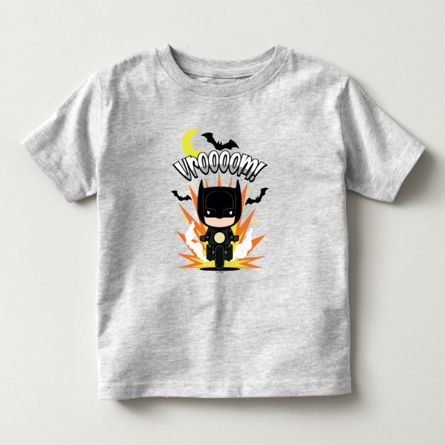 T-shirt Pour Les Tous Petits Batcycle Chibi Batman (Devant)