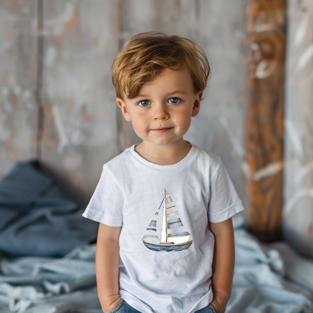 T-shirt Pour Les Tous Petits Bateau à voile Nautique Anniversaire I (Créateur téléchargé)