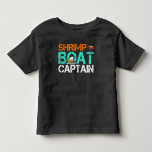 T-shirt Pour Les Tous Petits Bateau de crevettes Capitaine Funny Bateau de mer