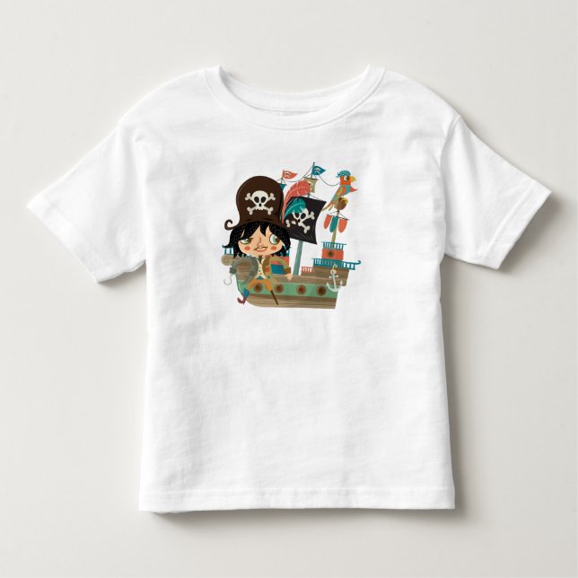 T-shirt Pour Les Tous Petits Bateau pirate et pirate (Devant)