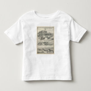 T-shirt Pour Les Tous Petits Bâtiment de région boisée, ferme du comté de Y