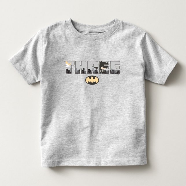 T-shirt Pour Les Tous Petits Batman | Troisième anniversaire (Devant)