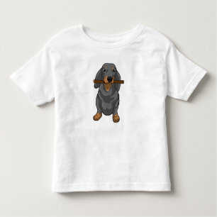 T-shirt Pour Les Tous Petits Bâton Dachshund