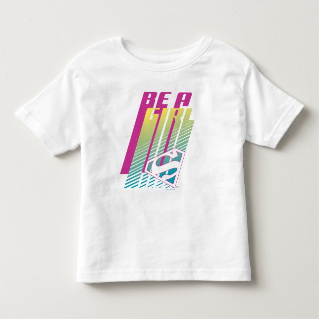 T-shirt Pour Les Tous Petits "Be A Girl" Supergirl Graphic (Devant)