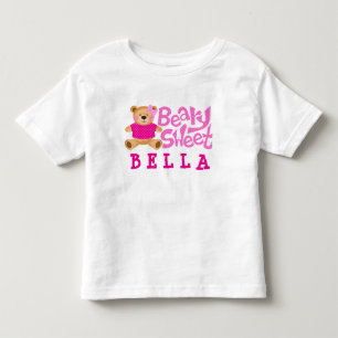 T-shirt Pour Les Tous Petits Beary Sweet Girl Nom Rose Girly Bear