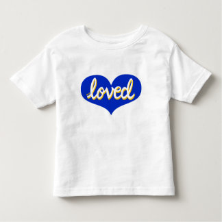 T-shirt Pour Les Tous Petits BEAUCOUP AIMÉ - coeur d'amour bleu - Garçon/fille