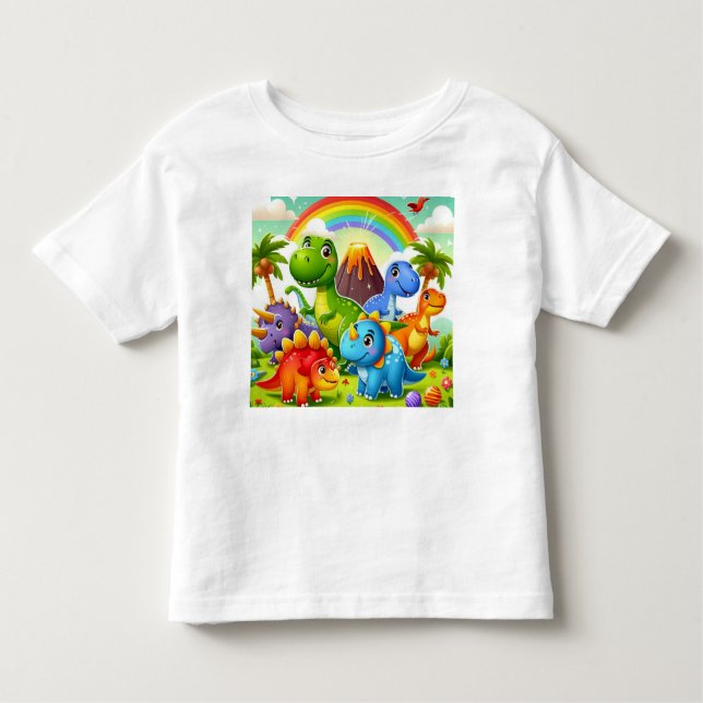 T-shirt Pour Les Tous Petits Bébé adorable dessin animal - Amusant & Jouant (Devant)