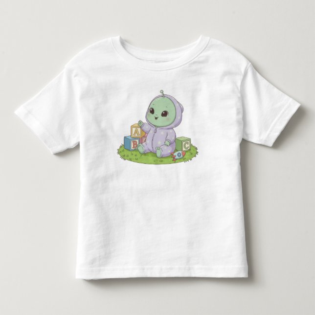 T-shirt Pour Les Tous Petits Bébé Alien (Devant)