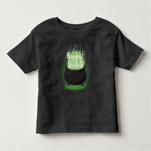 T-shirt Pour Les Tous Petits Bébé brasse Sorcière douche Halloween Cauldron