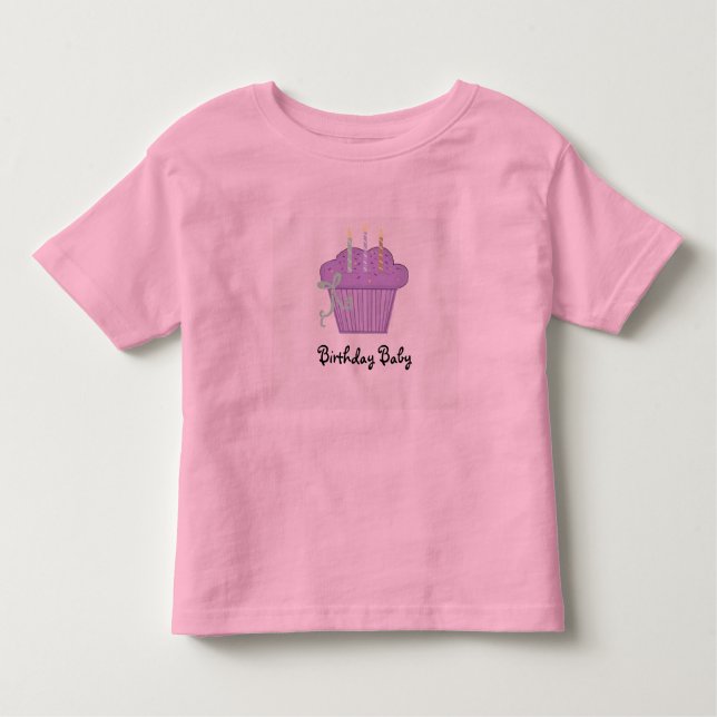 T-shirt Pour Les Tous Petits Bébé Cupcake avec bougies (Devant)