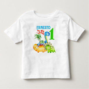 T-shirt Pour Les Tous Petits Bébé dinosaures fête d'anniversaire enfant