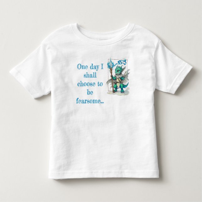 T-shirt Pour Les Tous Petits Bébé Dragon effrayant (Devant)