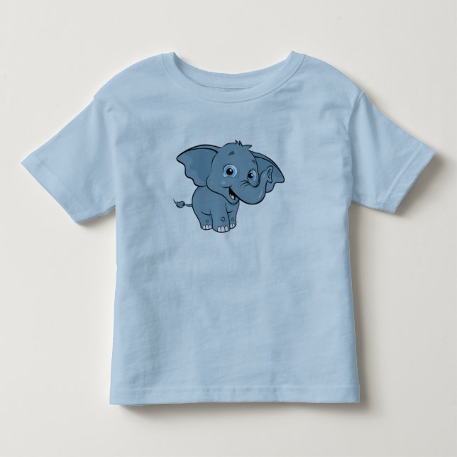 T-shirt Pour Les Tous Petits Bébé éléphant mignon (Devant)