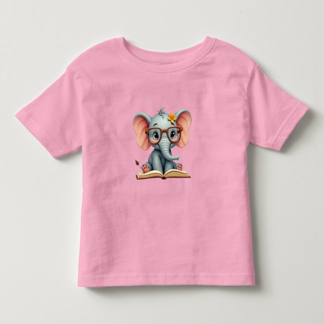 T-shirt Pour Les Tous Petits Bébé Éléphant Sage (Devant)