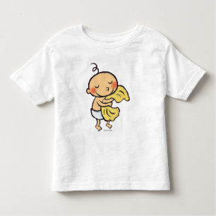 T-shirt Pour Les Tous Petits Bébé étreignant la couverture jaune molle