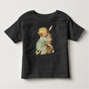 T-SHIRT POUR LES TOUS PETITS BÉBÉ HUGING EASTER BUNNY