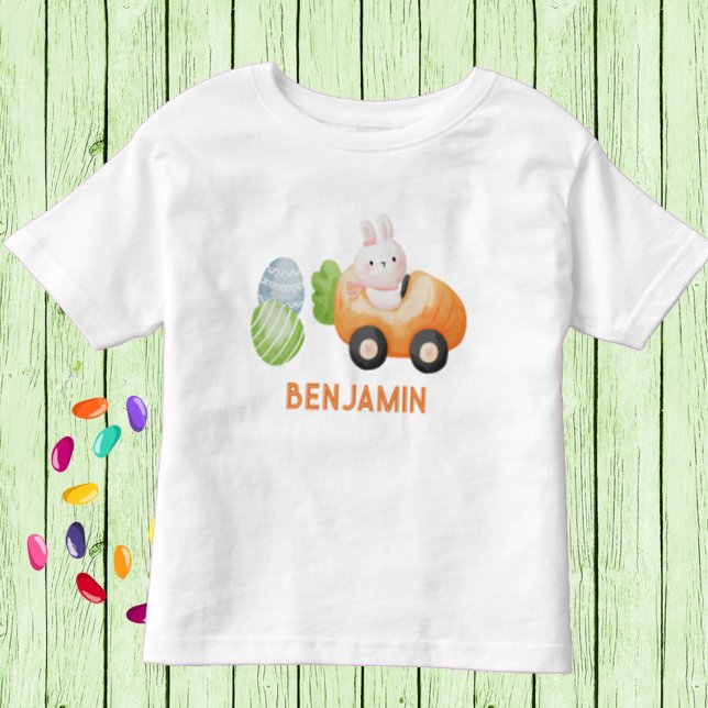 T-shirt Pour Les Tous Petits Bébé lapin avec oeufs de Pâques Personnalisé (Créateur téléchargé)