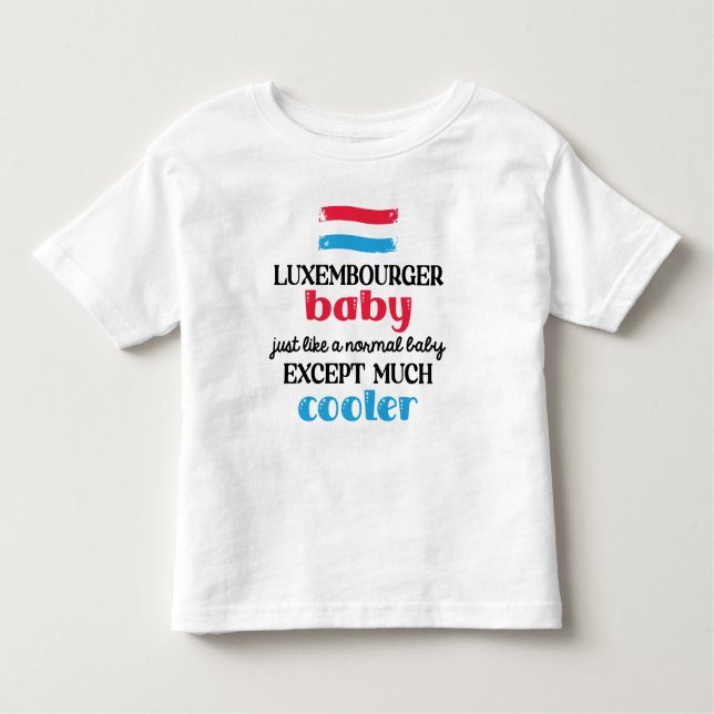 T-shirt Pour Les Tous Petits Bébé luxembourgeois, beaucoup Glacière mignon (Devant)