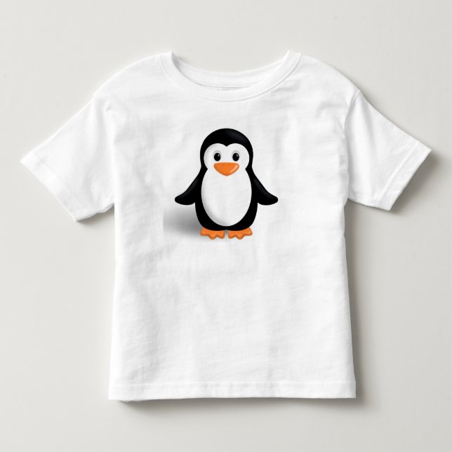T-shirt Pour Les Tous Petits Bébé manchot mignon (Devant)