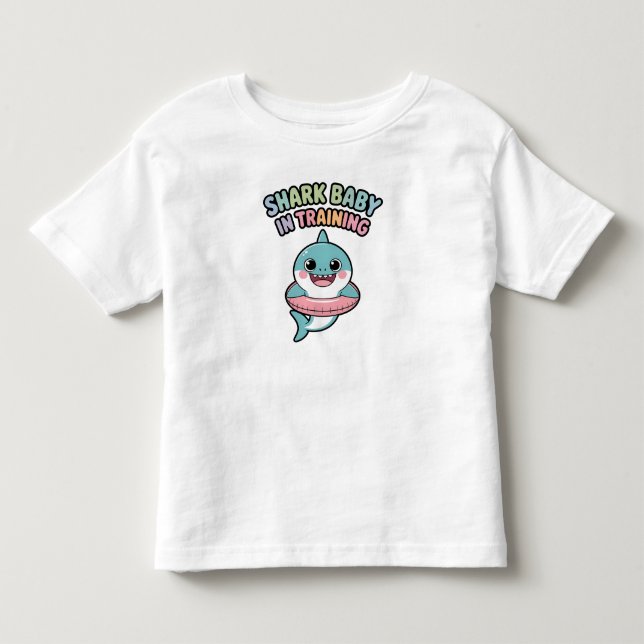T-shirt Pour Les Tous Petits Bébé requin en formation | (Devant)