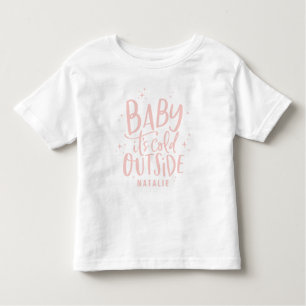 T-shirt Pour Les Tous Petits Bébé ses vacances extérieures froides des textes