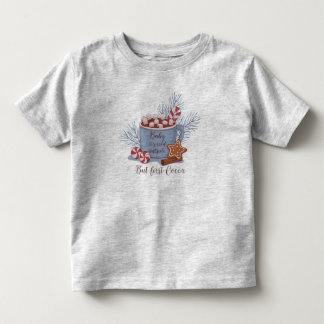 T-shirt Pour Les Tous Petits Bébé Son Froid À L'Extérieur Mais Premier Cacao" F