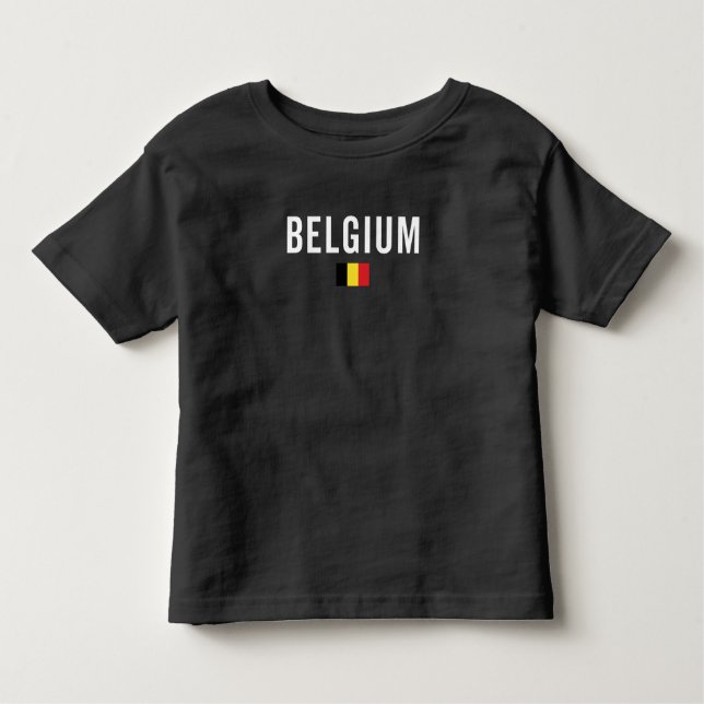 T-shirt Pour Les Tous Petits Belgium Flag - Patriotic Flag (Devant)