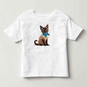 T-shirt Pour Les Tous Petits Belle caricature Siamese race cat