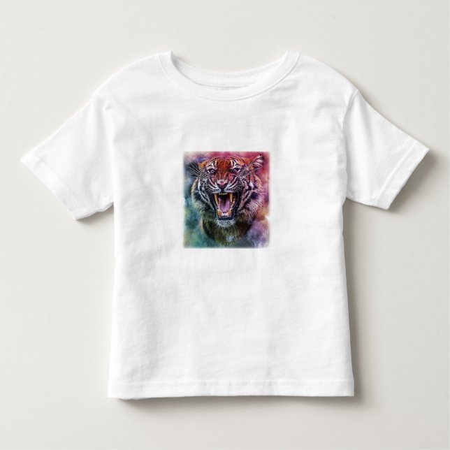 T-shirt Pour Les Tous Petits Belle croissance Tigre Bengale Tigre photo visage (Devant)