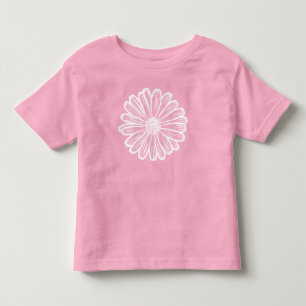 T-shirt Pour Les Tous Petits Belle Fleur de marguerite, Illustration de demi-te